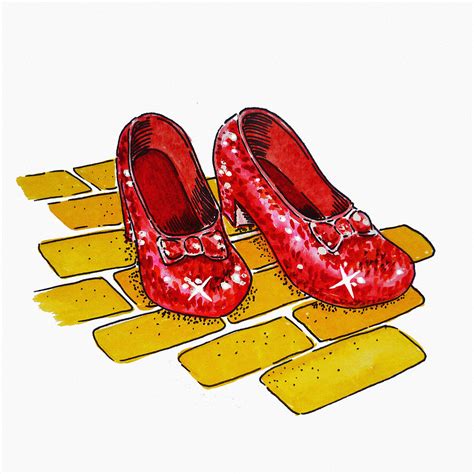 Ruby Slippers The Wizard Of Oz Painting by Irina Sztukowski - Pixels