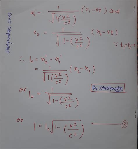 What Is Length Contraction With Explanation » Studywalaa.com