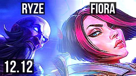 RYZE Vs FIORA TOP 6 Solo Kills 1 1M Mastery 500 Games KR