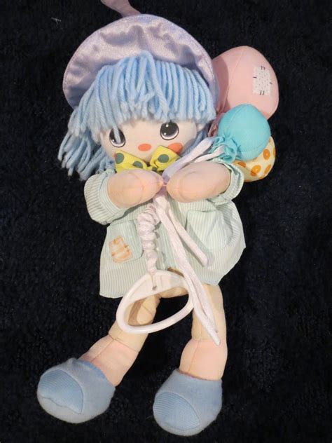 Precious Moments Plush Doll Musical Crib Toy Girl Holding Balloons