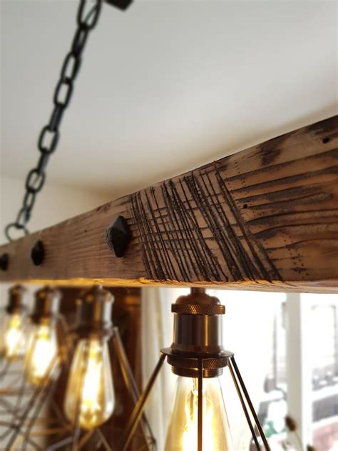 Houten Hanglamp Rustieke Kroonluchter Verlichting In Etsy