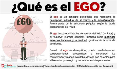 Qué es el Ego Definición de Ego