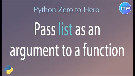 ℙ𝕒𝕤𝕤 𝕃𝕚𝕤𝕥 𝕒𝕤 𝕒𝕟 𝕒𝕣𝕘𝕦𝕞𝕖𝕟𝕥 in Python Python Beginners Tutorial An IT