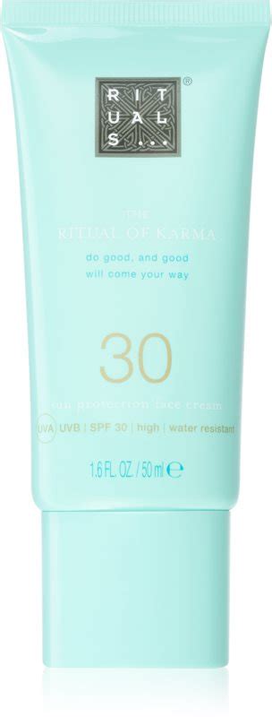 Rituals The Ritual Of Karma crème solaire visage SPF 30 notino fr