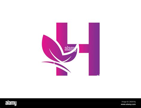 Este Es Un Diseño De Logotipo Con Letra H Y Símbolo De Mariposa Imagen Vector De Stock Alamy