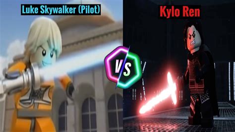 Lego Star Wars Tfa Luke Skywalker Pilot Vs Kylo Ren Youtube