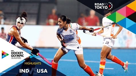 India Vs Usa Fih Hockey Olympic Qualifiers Womens Match 2 Youtube