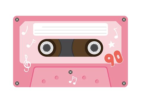 Pink And Nineties Retro Cassette Vector Design 3888219 Vector Art At