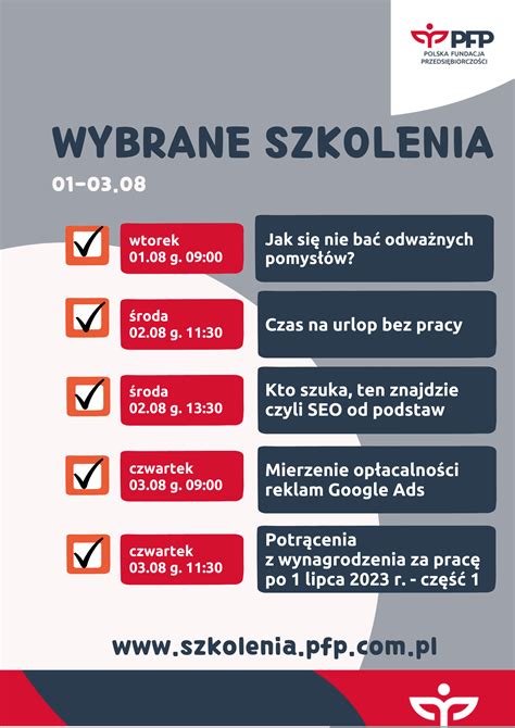 Gorące tematy na wakacje Zapraszamy na sierpniowe szkolenia