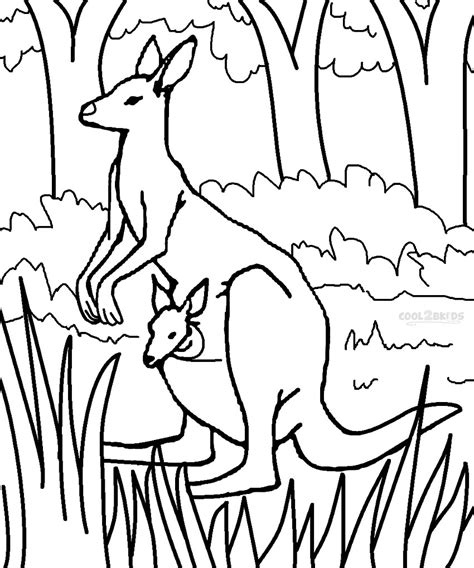 Printable Kangaroo Coloring Pages For Kids