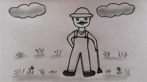 How To Draw A Farmer Easy Drawing Tamilnewart Youtube