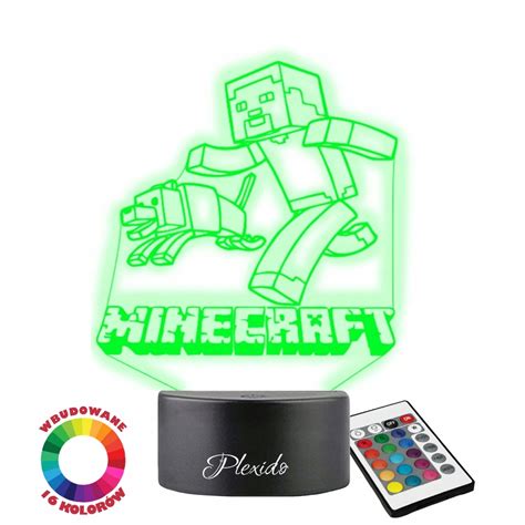 Lampka Nocna D Led Minecraft Steve Imi Grawer Allegro Pl