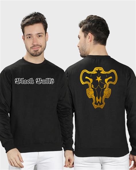 Buy Men's Black Black Bulls Graphic Printed Sweatshirt Online at Bewakoof