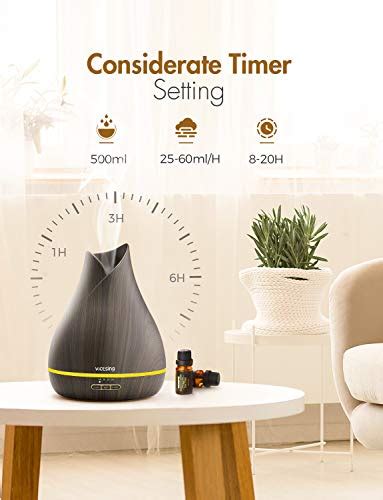 Victsing Ml Essential Oil Diffuser Ultrasonic Aroma Diffuser With