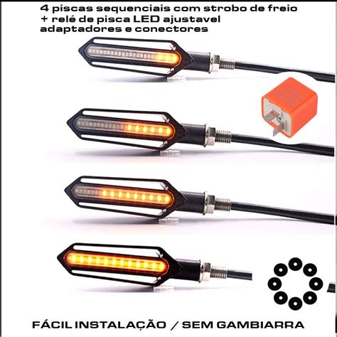 Piscas De Led Sequencial Strobo De Freio Shopee Brasil