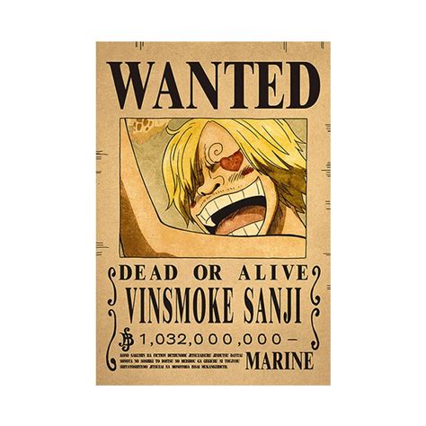 Avis De Recherche One Piece Luffy Zoro Sanji Mugiwara Shop