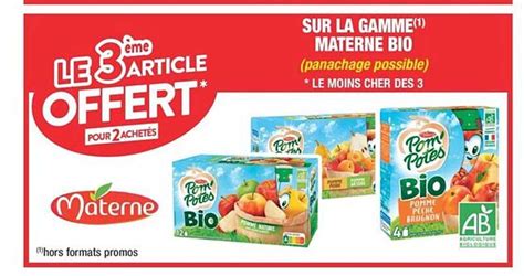 Offre La Gamme Materne Bio Chez Cora