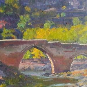 The Old Bridge Original Oil Painting Print on Canvas - Etsy