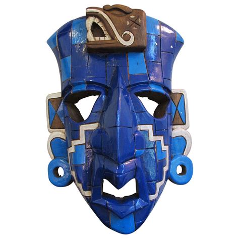 Mayan Mask Mayan Squared Blue