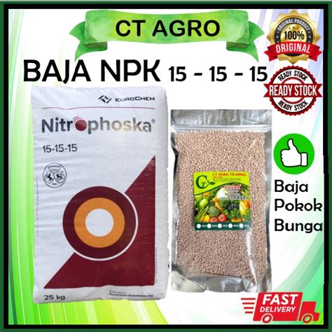 Baja Pokok Bunga Berkesan Npk151515 500g1kg2kg3kg4kg Growth