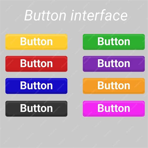 premium vector button interface webapp