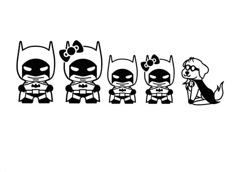 Batman/Woman Chibi Stick Family Vinyl Decals – AZ Vinyl Works