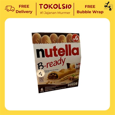 Jual Nutella B Ready Wafer Kacang Hazelnut Cokelat 1 Pack Isi 6 22gr