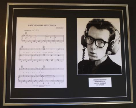 ELVIS COSTELLO/SONG SHEET & PHOTO DISPLAY/LTD. EDITION/WATCHING THE DETECTIVES