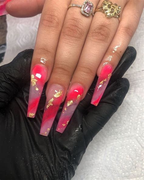 Ig Deonnateneil 🦋 Acrylic Nails Nail Designs Pink Acrylic Nails