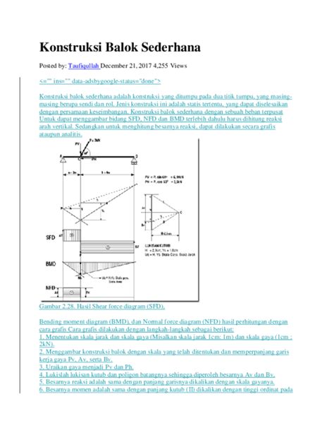 Doc Konstruksi Balok Sederhana Novia Sumanti