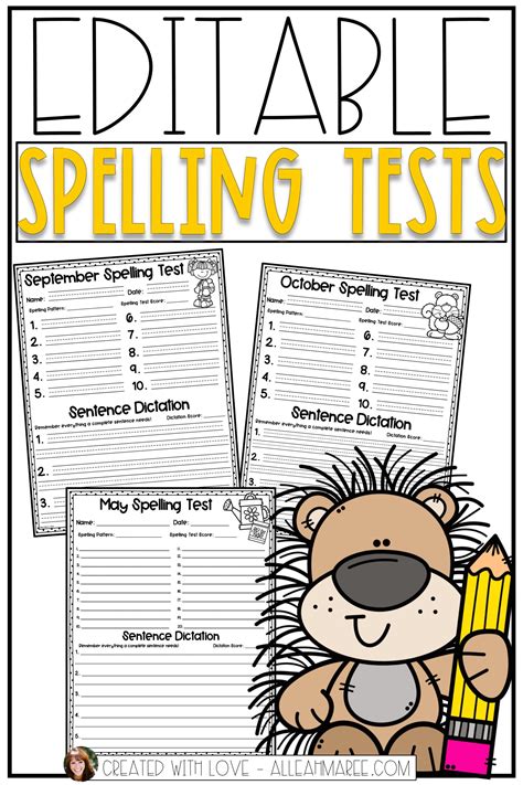 Editable Spelling Test Template - Printable Word Searches