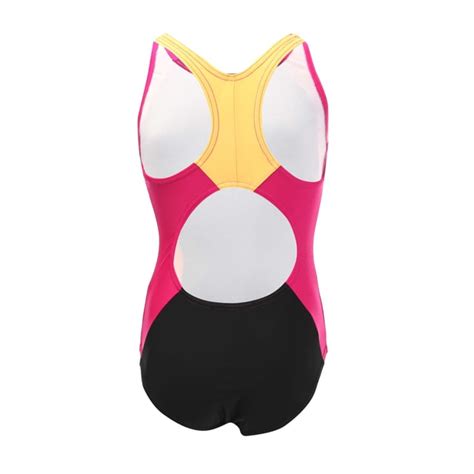 Girl S Speedo Colourblock Spiritback Swimsuit In Black