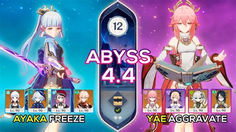 C0 Ayaka Freeze C0 Yae Miko Aggravate Spiral Abyss 4 4 Genshin