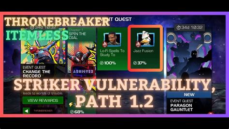 MCOC EQ 1 2 Striker Vulnerability Path ThroneBreaker CHANGE THE