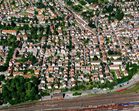 Heilbronn Von Oben Wohngebiet Mischbebauung Der Mehr Und