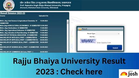 Rajju Bhaiya University Results 2023 OUT Direct Link To B A B Sc B