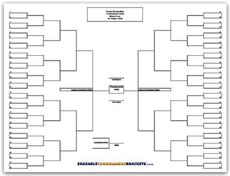 Team Bracket Template Excel