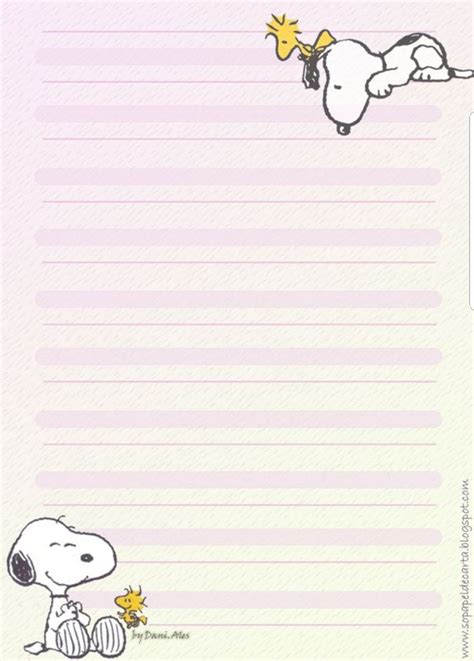 Hoja Kawaii En 2021 389 Writing Paper Printable Stationery Snoopy