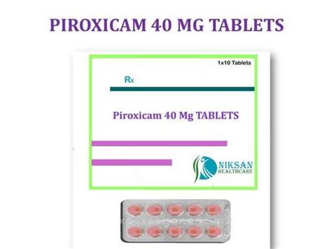 Piroxicam 40 Mg Tablets General Medicines At Best Price In Ankleshwar