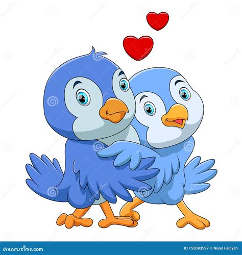 Cute Birds Couple Cartoon Stock Vector Illustration Of Graphic 152083597