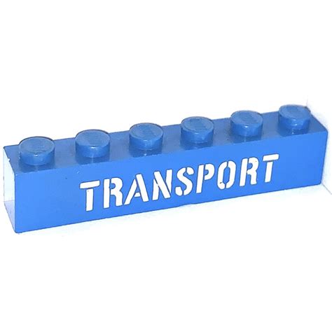 LEGO Brick 1 X 6 With Transport Stencil 3009 30611 Brick Owl