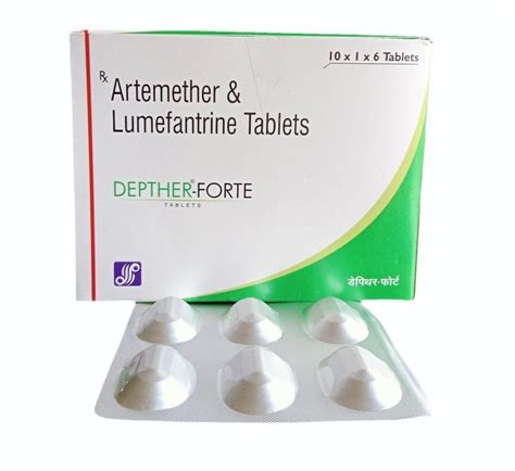 40 Mg Artemether Lumefantrine Tablet 10x1x6 Tables Treatment Used To