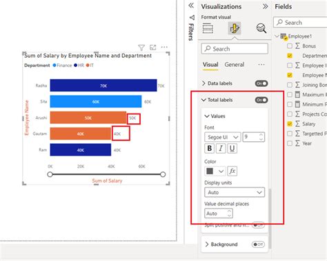 Power Bi How To Format Bar Chart Geeksforgeeks