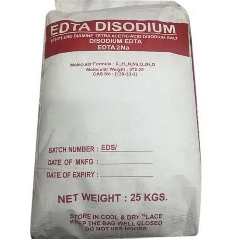 Edta Disodium Salt Packaging Size Kg Packaging Type Pp Bag Rs