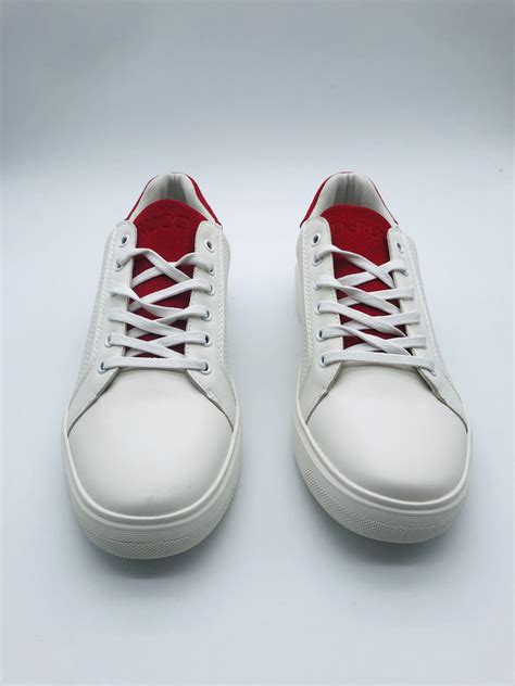 Men’s Casual Shoes D034 White/Red | ASQ.LK