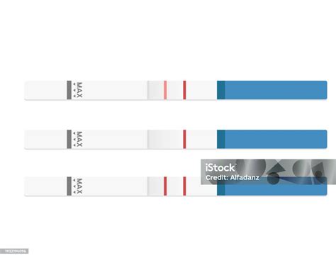 Pregnancy Stick Test With Positive And Negative Vector Illustration On White Background Stock