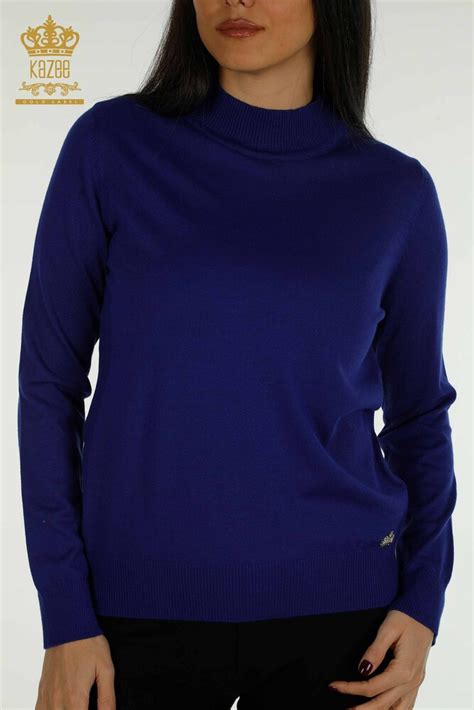 Pull En Tricot Pour Femmes En Gros Col Haut Basic Saks Kazee