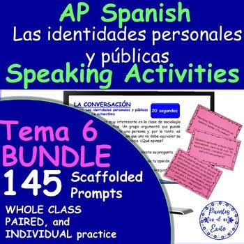 AP Spanish Simulated Conversation BUNDLE LAS IDENTIDADES PERSONALES Y