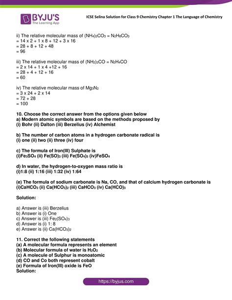 Selina Solutions Class 9 Concise Chemistry Chapter 1 The Language Of