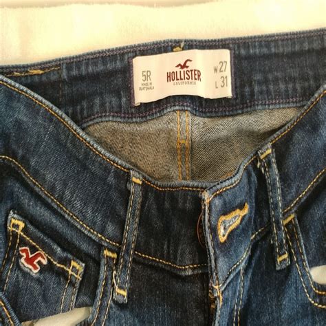 Hollister Juniors Womens Size 5R Destroyed Blue Jeans Dark Wash Stretch